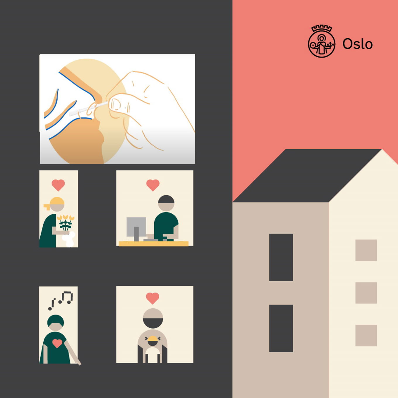 Fredag 24. september begynner vi med selvtest hjemme.