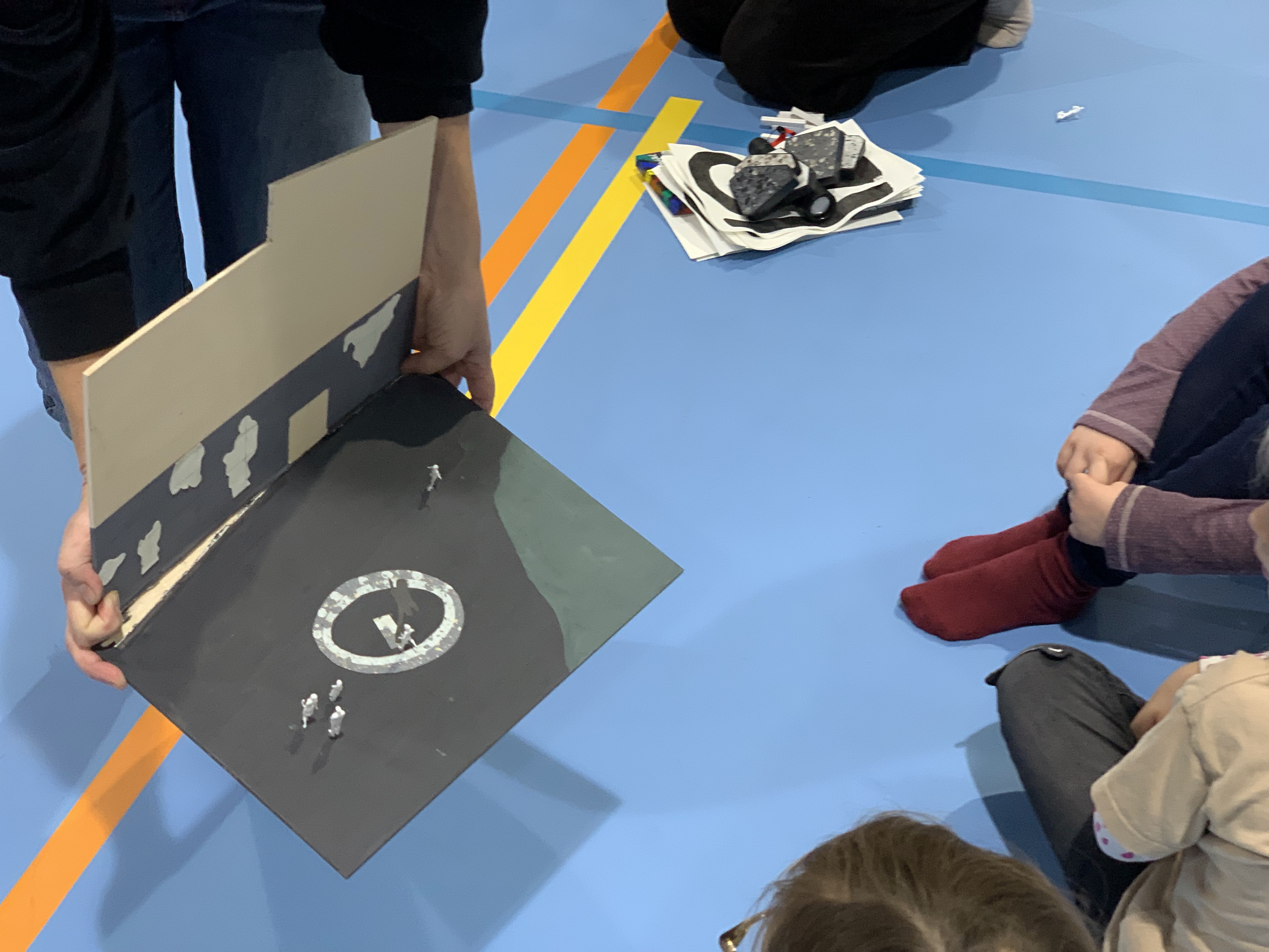 Workshop om lys og skygge i forbindelse med vår nye skolegård.