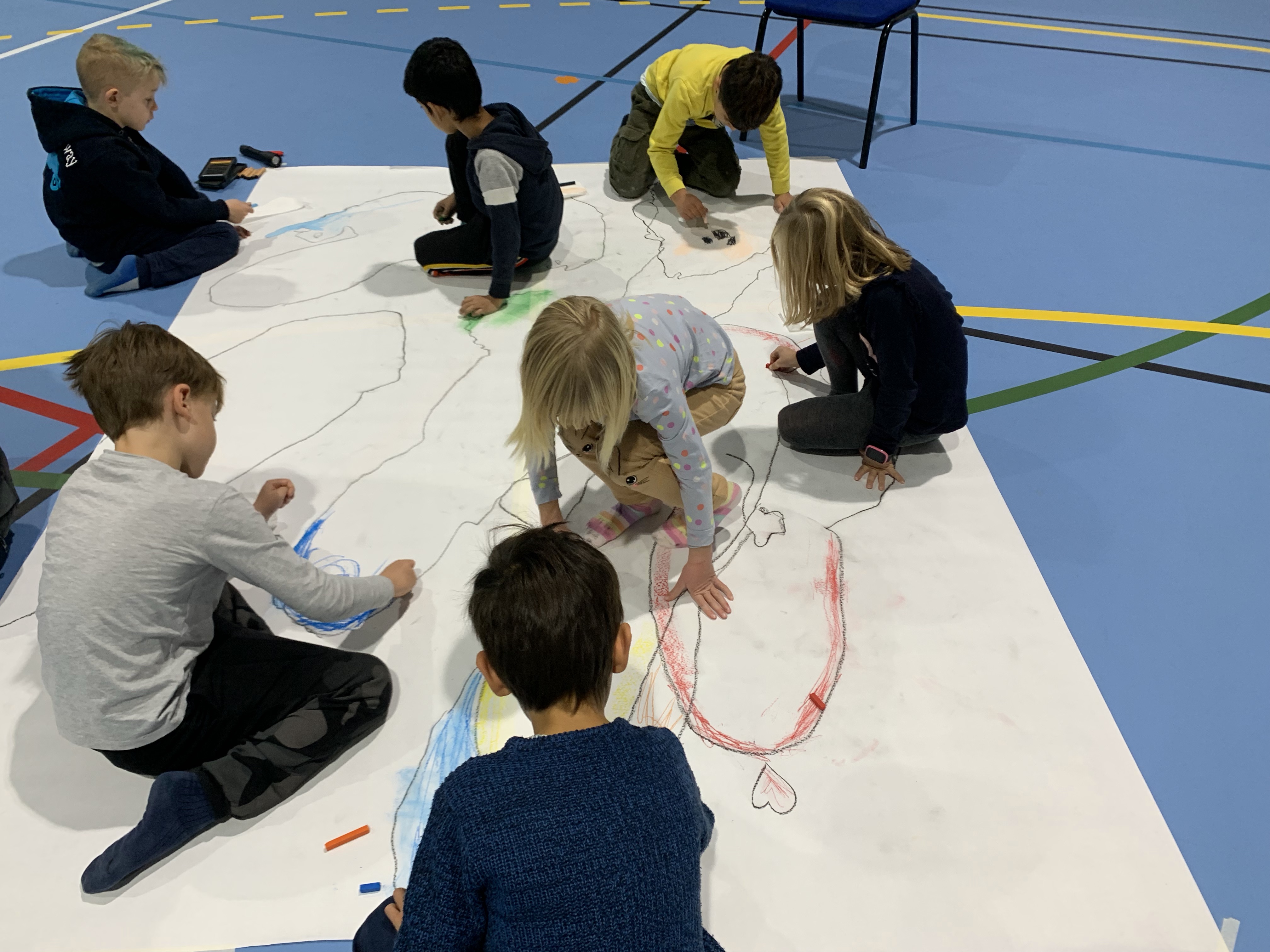 Workshop om lys og skygge i forbindelse med vår nye skolegård.