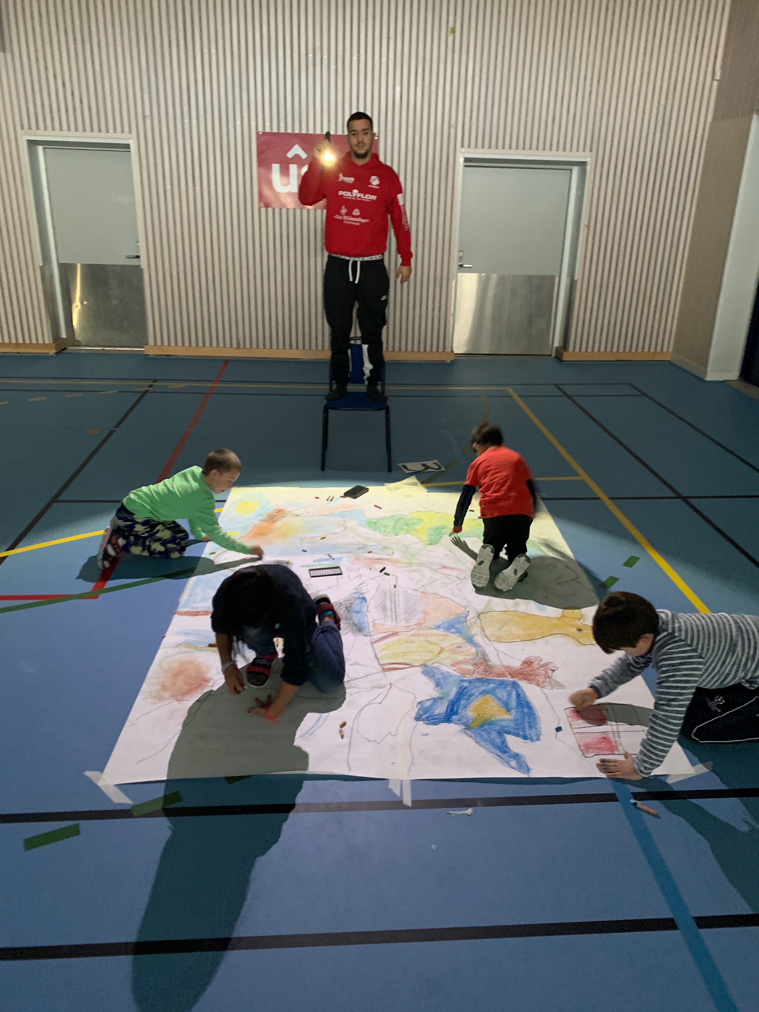 Workshop om lys og skygge i forbindelse med vår nye skolegård.